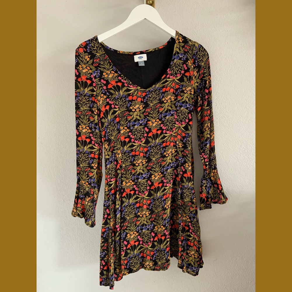 Floral Print Bell Sleeve Dress